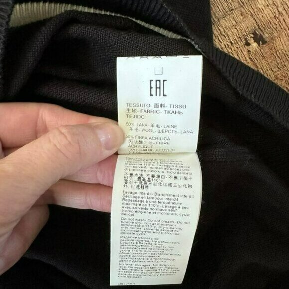 MSGM Milano wool high neck sweater black and white Men's Large - Picture 7 of 10